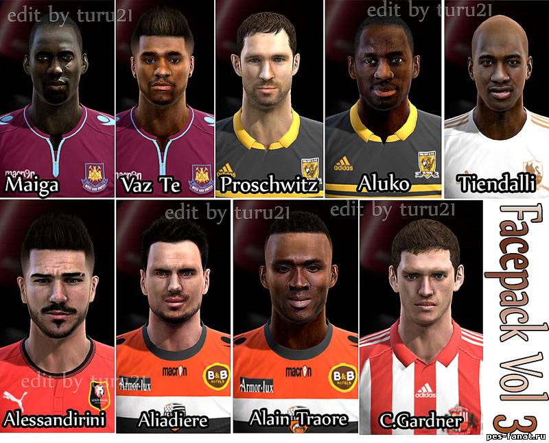 Facepack vol 3 for PES 2013