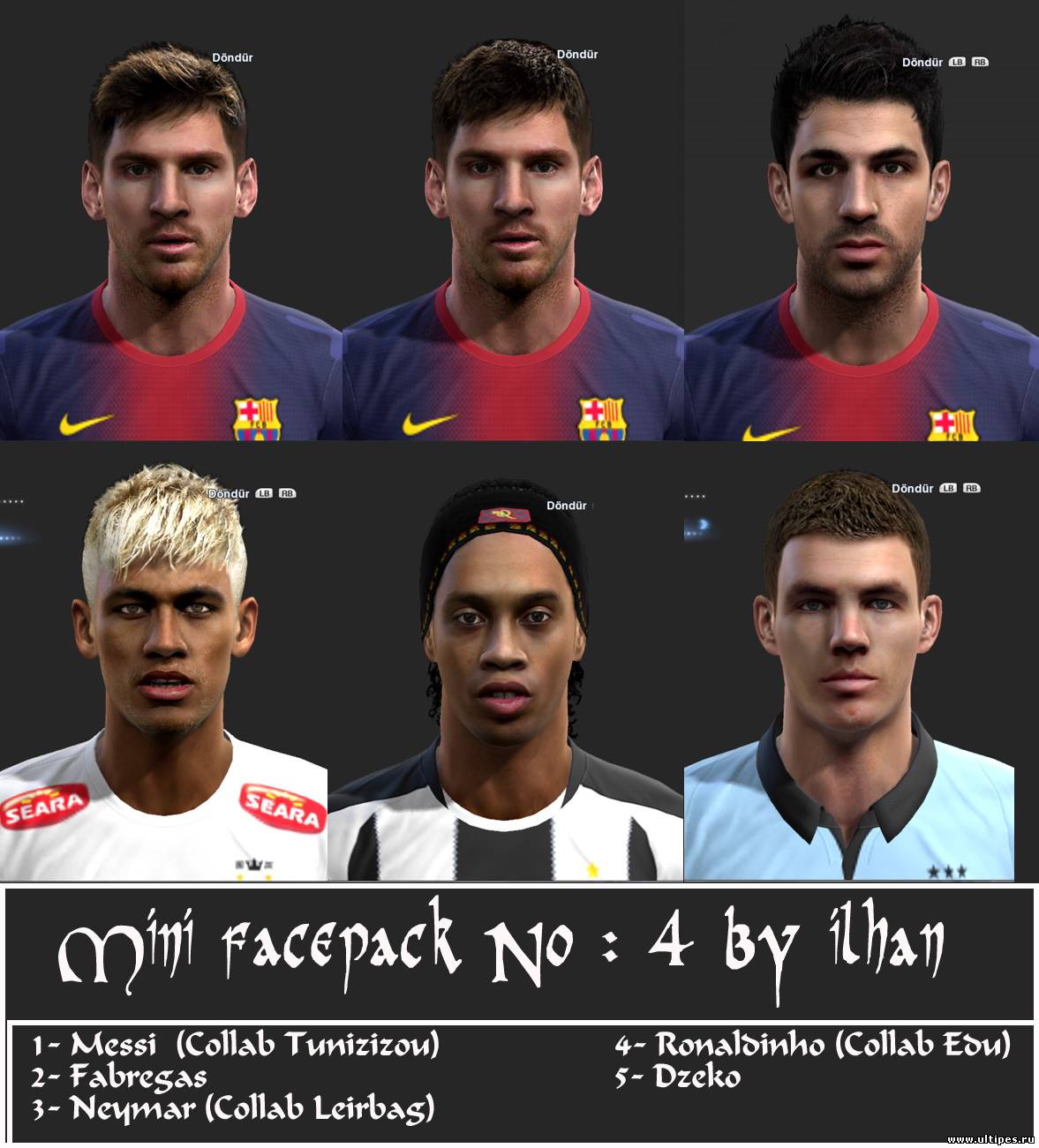 Лица FACEPACK NO.4 для PES 2013