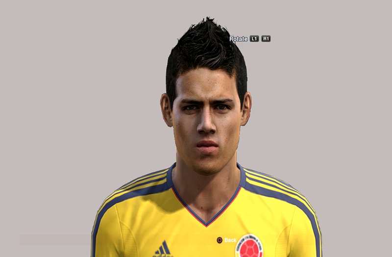 Лицо James Rodríguez Face для PES 2013