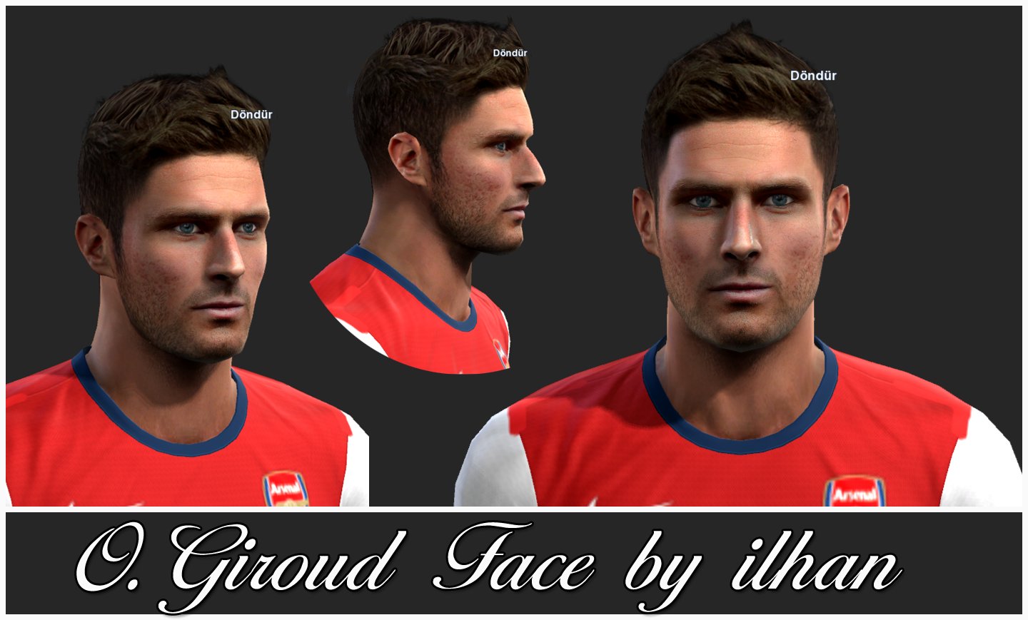 Лицо Olivier Giroud Face для PES 2013