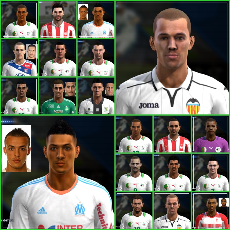Лица Mega Facepack v1 Algerien для PES 2013