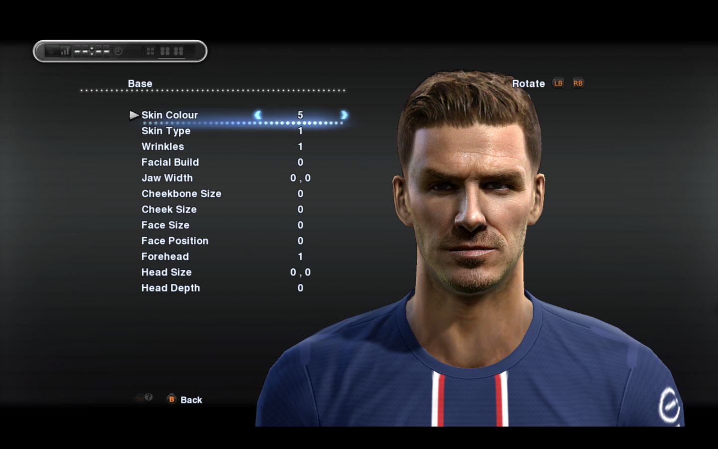 Лицо DAVID BECKHAM FACE + REAL TATOO для PES 2013