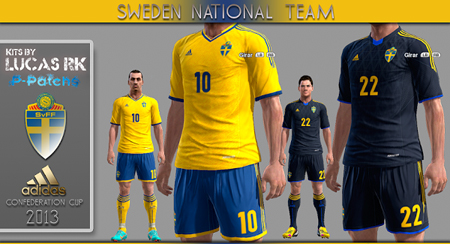 Форма KITS SUECIA 2013/14 для PES 2013