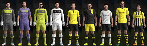 Kits Borussia Dortmund GDB 2013/14 Update для PES 2013