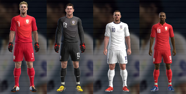 Форма England 13-14 Kits для PES 2013