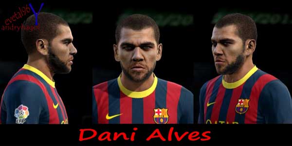 Лицо NEW FACE DANI ALVES для PES 2013
