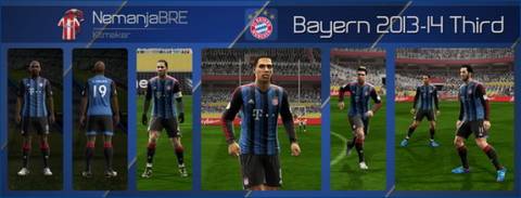 Форма BAYERN MUNCHEN 2013-14 THIRD KIT для PES 2013