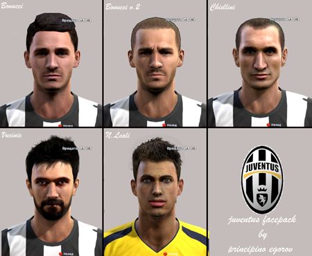 Juventus facepack for PES 2013