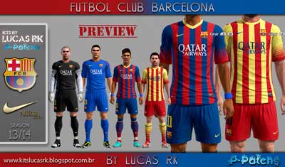 KIT SET FC BARCELONA 2013/14